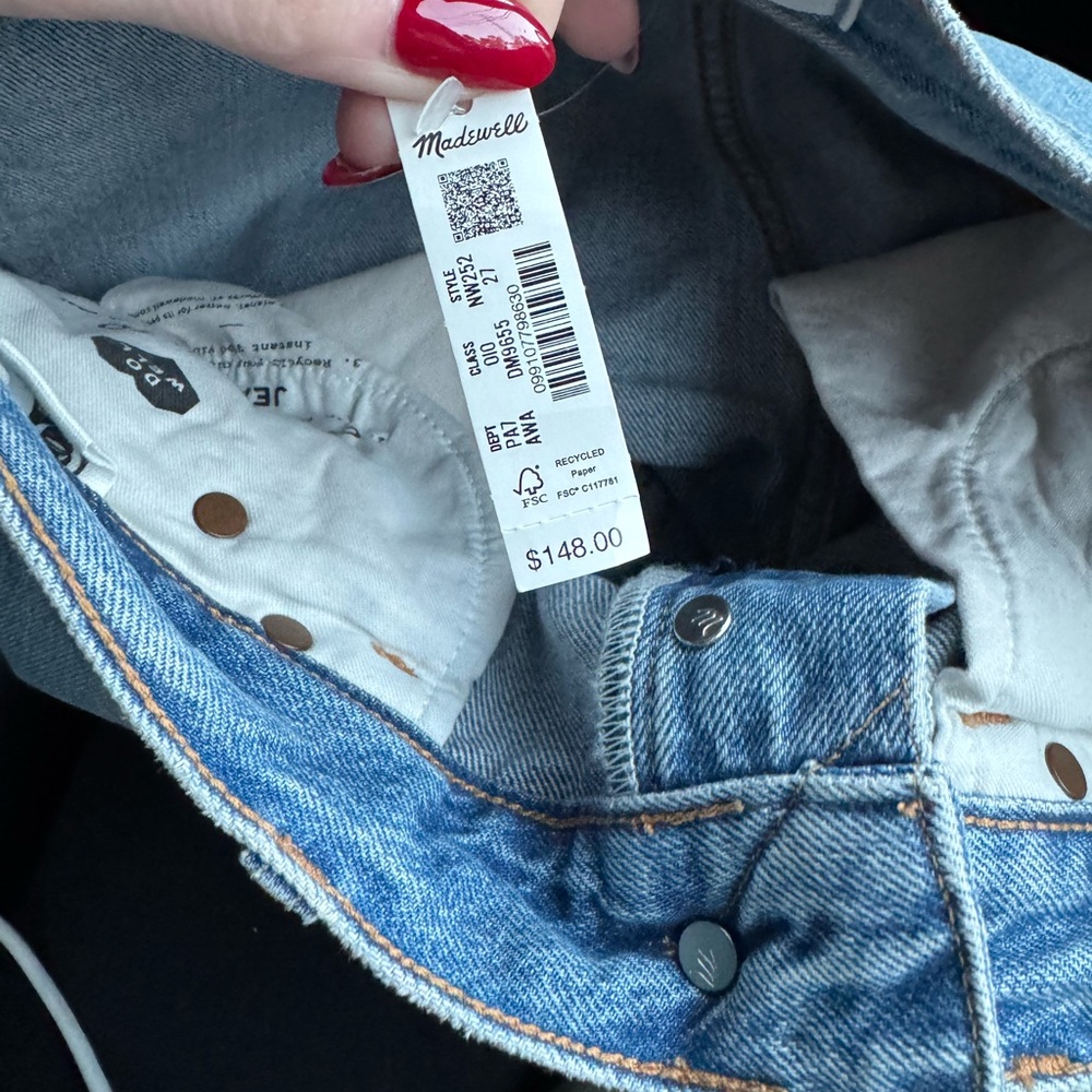 Madewell Light Blue Straight Leg Jeans - Picture 5 of 5